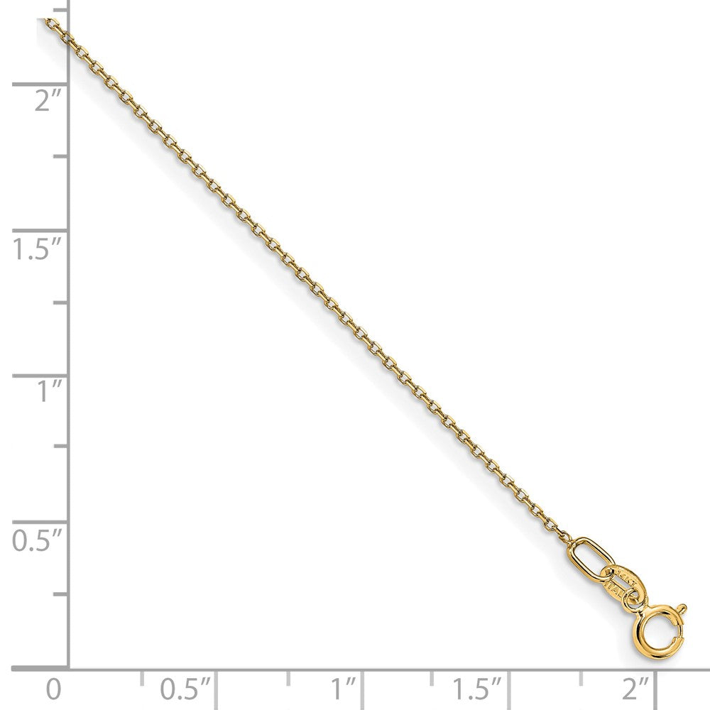 FJC Finejewelers 14 kt White Gold Bright Cut Rolo Chain 18 Inches x 0.85 mm