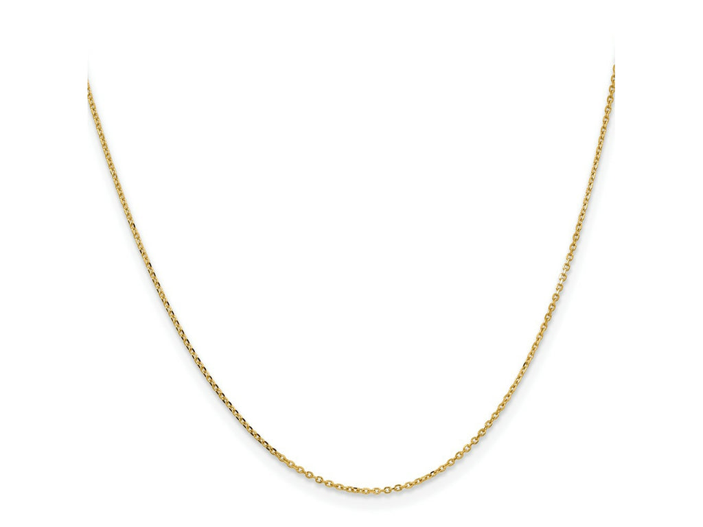 FJC Finejewelers 14 kt Yellow Gold Bright Cut Rolo Chain 16 Inches x 1.05 mm
