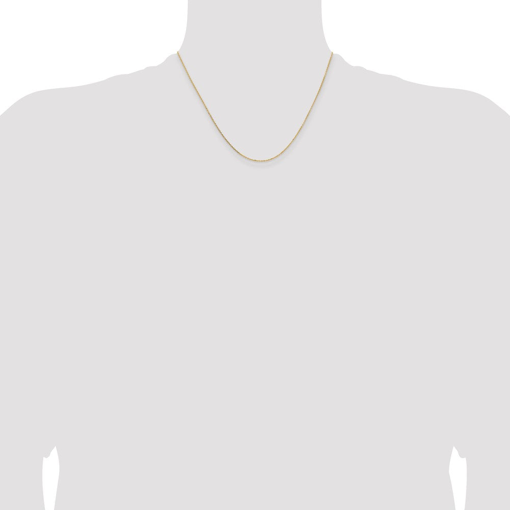 FJC Finejewelers 14 kt Yellow Gold Bright Cut Rolo Chain 18 Inches x 1.05 mm