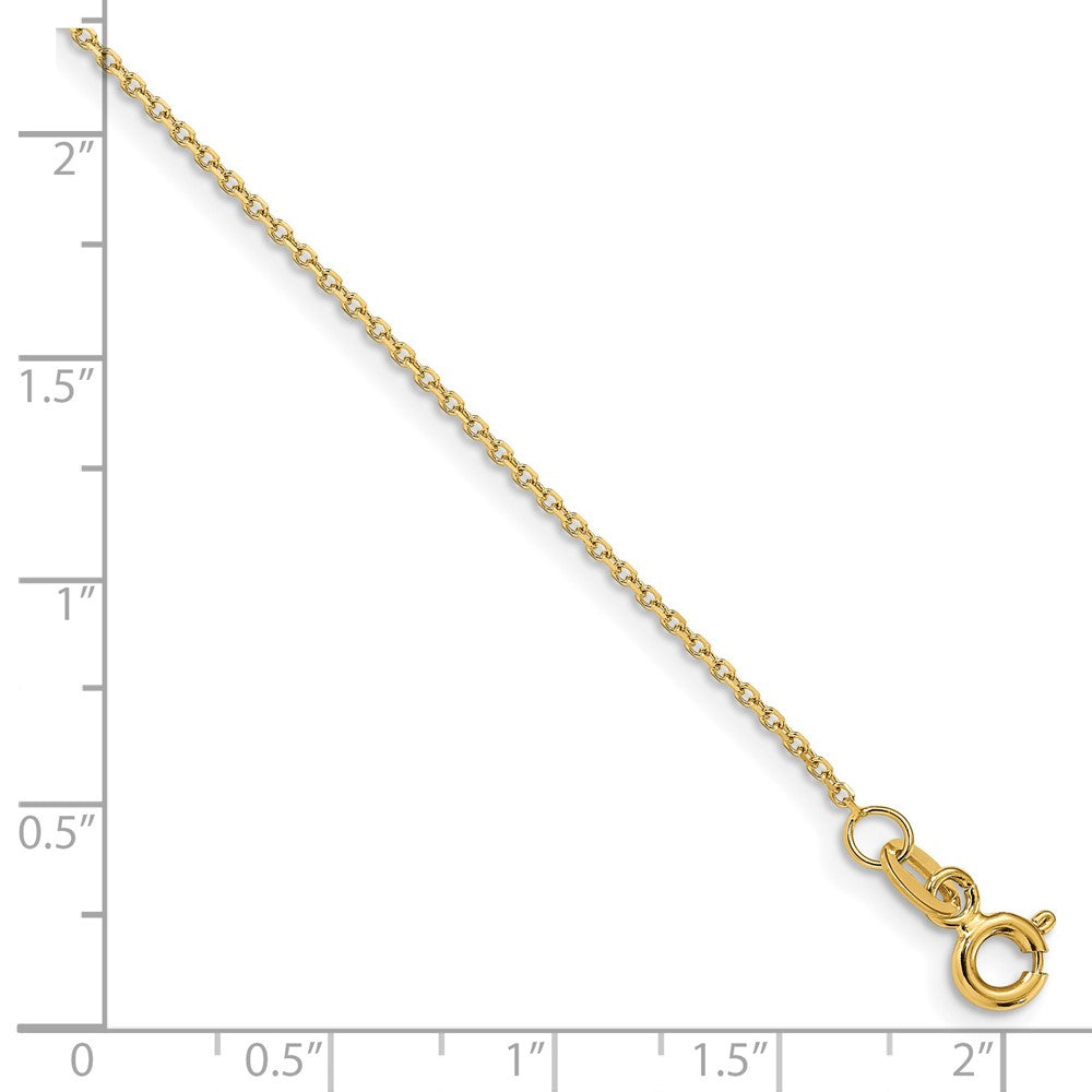 FJC Finejewelers 14 kt Yellow Gold Bright Cut Rolo Chain 18 Inches x 1.05 mm