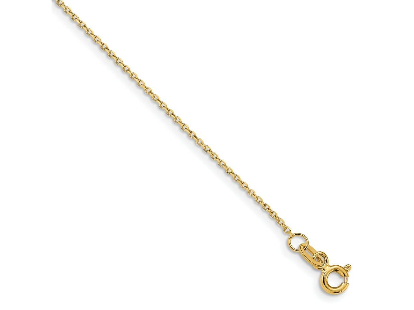 FJC Finejewelers 14 kt Yellow Gold Bright Cut Rolo Chain 18 Inches x 1.05 mm