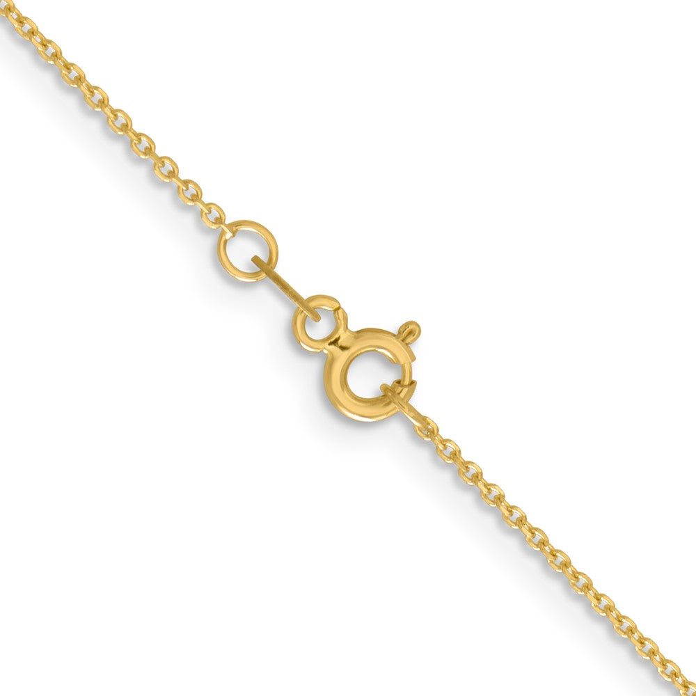 FJC Finejewelers 14 kt Yellow Gold Bright Cut Rolo Chain 24 Inches x 1.05 mm