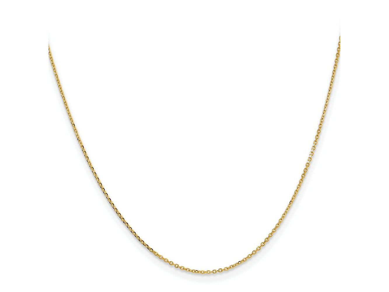 FJC Finejewelers 14 kt Yellow Gold Bright Cut Rolo Chain 24 Inches x 1.05 mm
