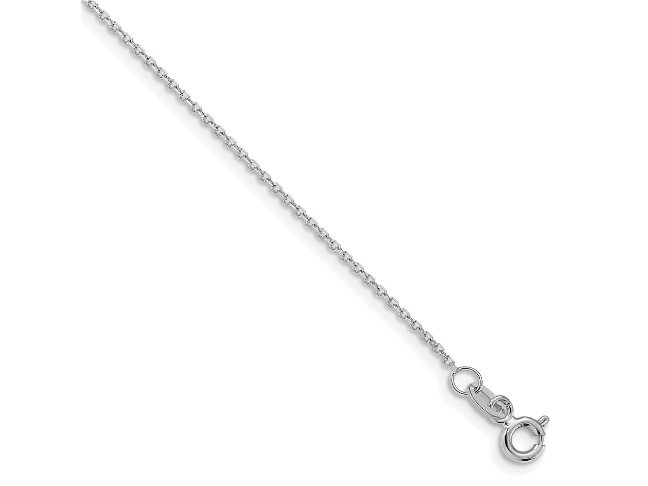 FJC Finejewelers 14 kt White Gold Bright Cut Rolo Chain 18 Inches x 1.05 mm