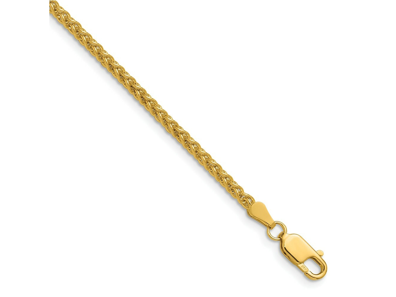 FJC Finejewelers 14 kt Yellow Gold Spiga Chain 24 Inches x 2.5 mm