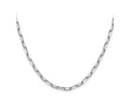 FJC Finejewelers 14 kt White Gold Solid Beveled Bright Cut Paperclip Chain 24 Inches x 3.5 mm