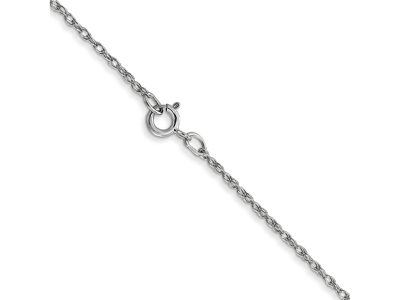 FJC Finejewelers 14 kt White Gold Carded Cable Rope Chain 22 Inches x 0.7 mm