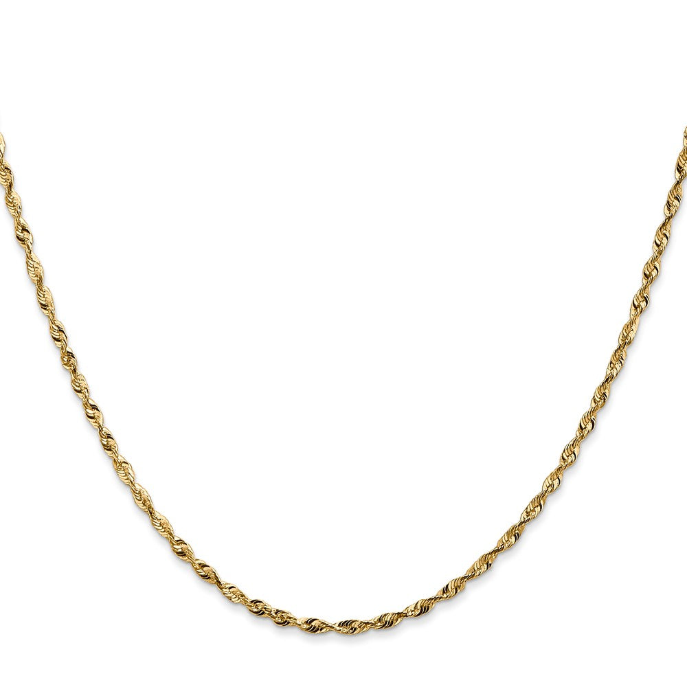 FJC Finejewelers 10 kt Yellow Gold Lelie's Ultra Bright Cut Lightweight Rope Chain 22 Inches x 1.8 mm