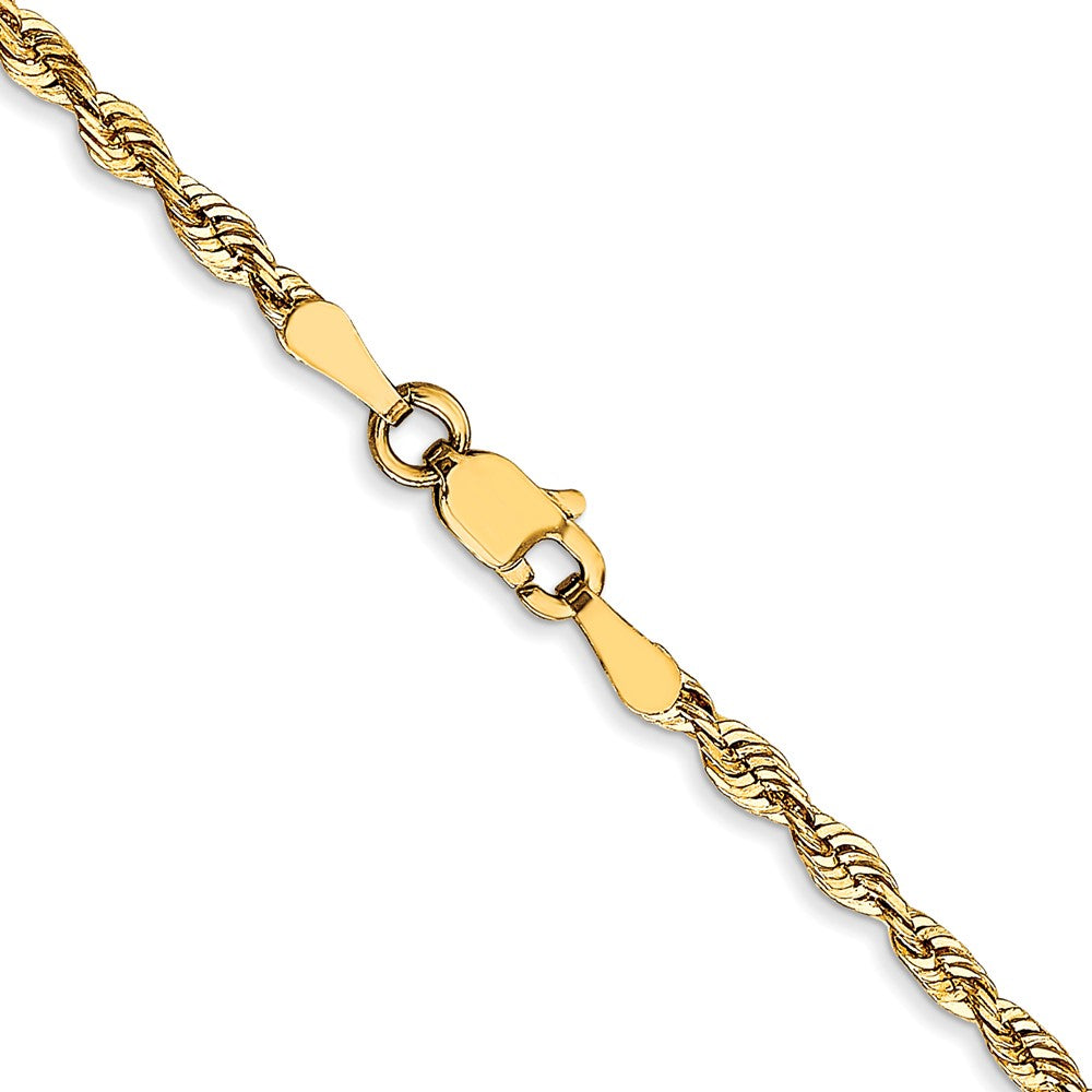 FJC Finejewelers 10 kt Yellow Gold Ultra Bright Cut Lightweight Rope Chain 22 Inches x 2.5 mm