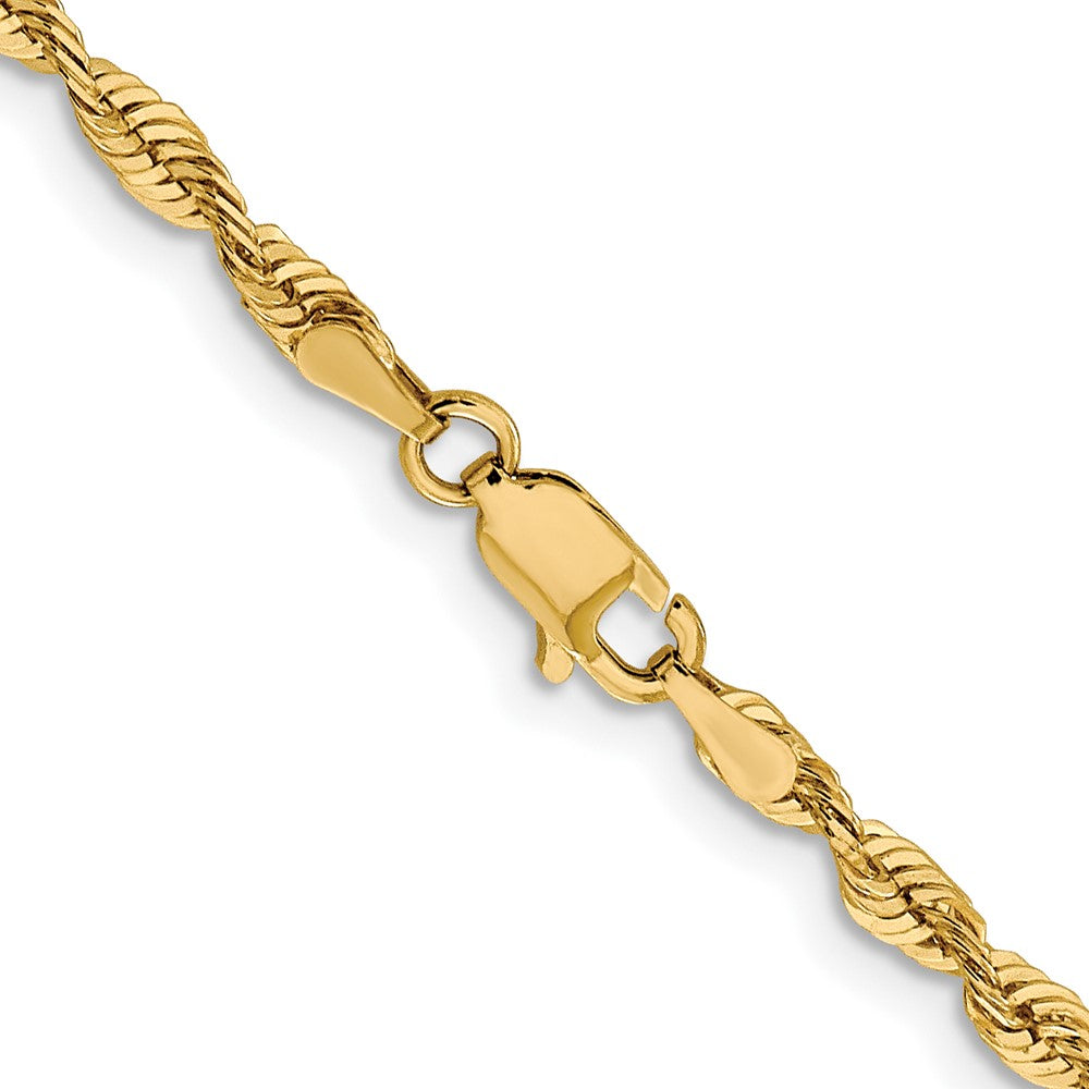 FJC Finejewelers 10 kt Yellow Gold 3.0mm Ultra Bright Cut Lightweight Rope Chain 22 Inches x 3 mm