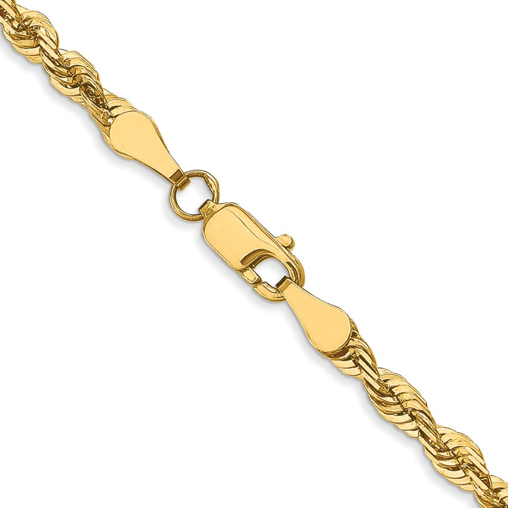 FJC Finejewelers 10 kt Yellow Gold 4.0mm Ultra Bright Cut Lightweight Rope Chain 22 Inches x 3.5 mm