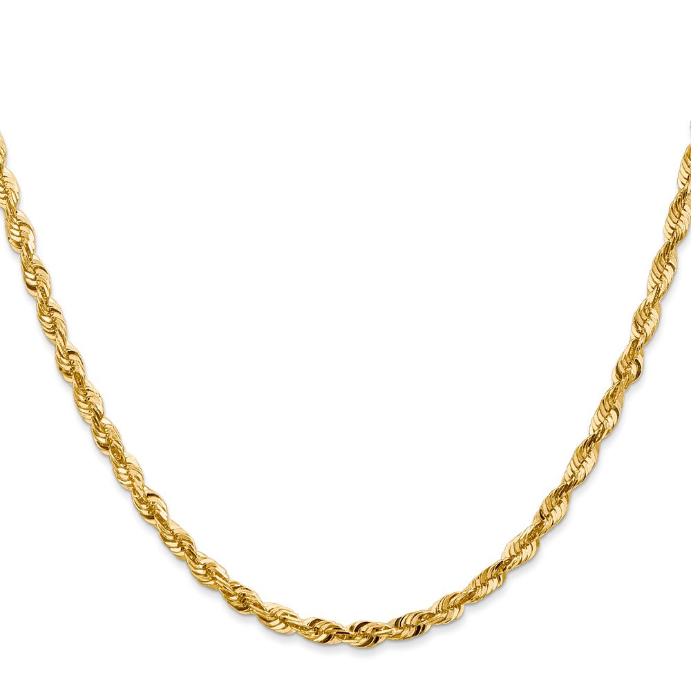FJC Finejewelers 10 kt Yellow Gold 4.0mm Ultra Bright Cut Lightweight Rope Chain 22 Inches x 3.5 mm
