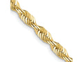 FJC Finejewelers 10 kt Yellow Gold 4.0mm Ultra Bright Cut Lightweight Rope Chain 22 Inches x 3.5 mm