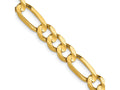 FJC Finejewelers 10 kt Yellow Gold Concave Figaro Bracelet 9 Inches x 6 mm