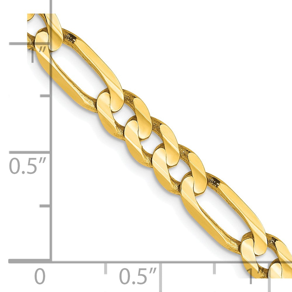 FJC Finejewelers 10 kt Yellow Gold Concave Figaro Chain 24 Inches x 5.25 mm