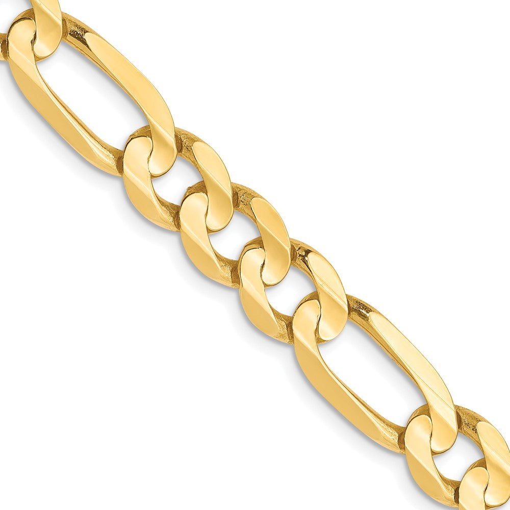 FJC Finejewelers 10 kt Yellow Gold Concave Figaro Chain 20 Inches x 6.75 mm