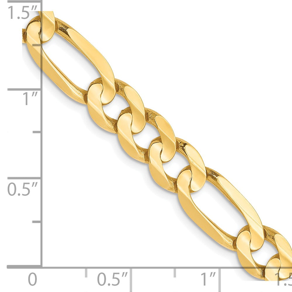FJC Finejewelers 10 kt Yellow Gold Concave Figaro Chain 20 Inches x 6.75 mm