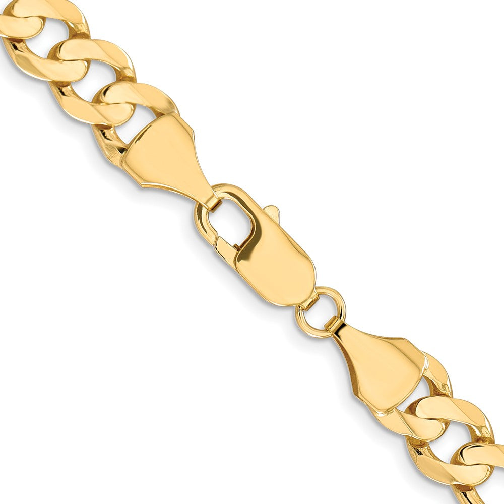 FJC Finejewelers 10 kt Yellow Gold Concave Figaro Chain Bracelet 8 Inches x 8.75 mm