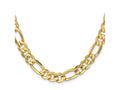 FJC Finejewelers 10 kt Yellow Gold Concave Figaro Chain Bracelet 8 Inches x 8.75 mm