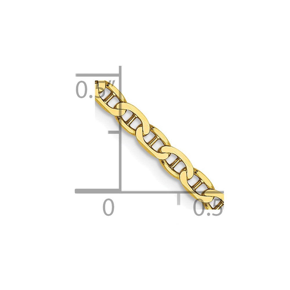 FJC Finejewelers 10 kt Yellow Gold Flat Anchor Chain 18 Inches x 2.4 mm