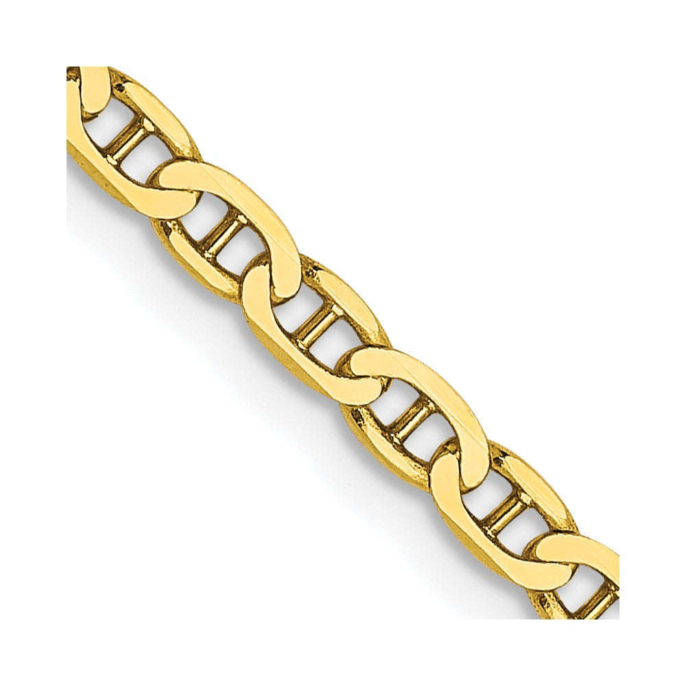 FJC Finejewelers 10 kt Yellow Gold Flat Anchor Chain 24 Inches x 2.4 mm