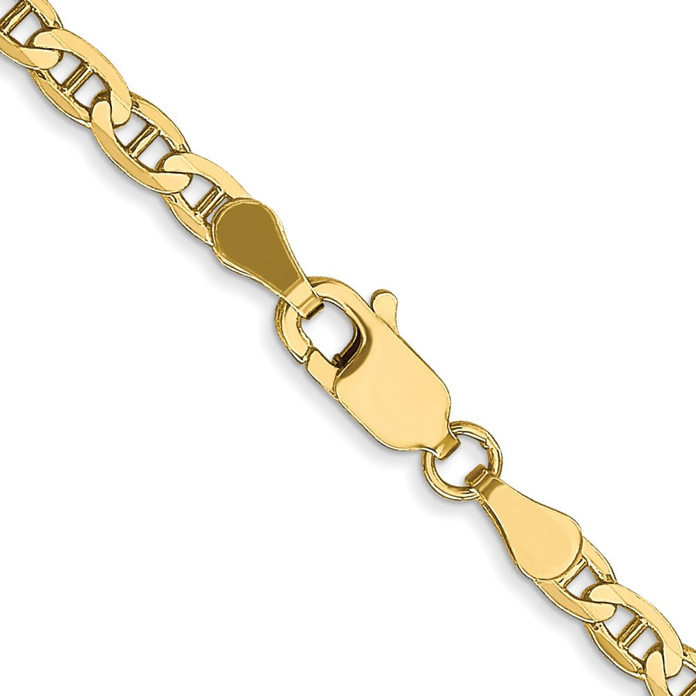FJC Finejewelers 10 kt Yellow Gold Concave Anchor Chain 20 Inches x 3 mm