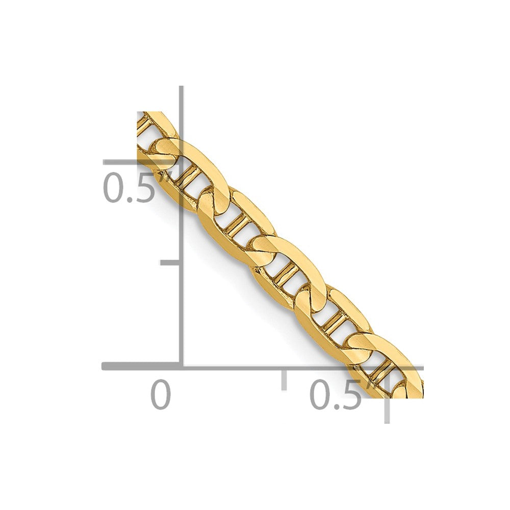 FJC Finejewelers 10 kt Yellow Gold Concave Anchor Chain 20 Inches x 3 mm