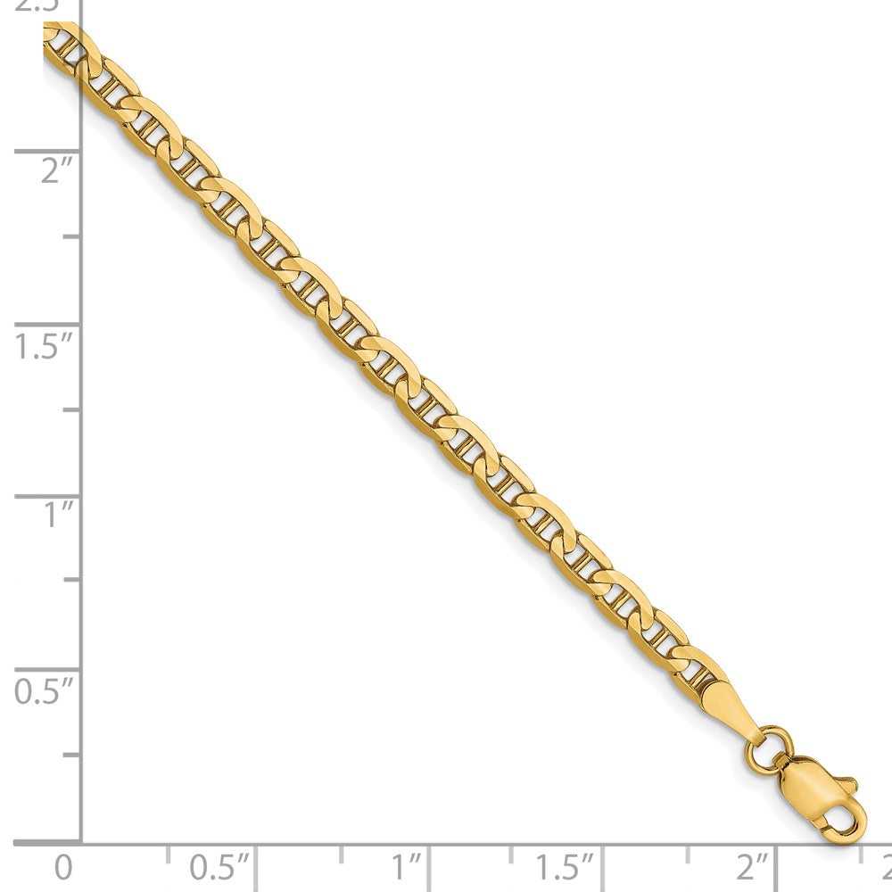 FJC Finejewelers 10 kt Yellow Gold Concave Anchor Chain Bracelet 7 Inches x 3 mm