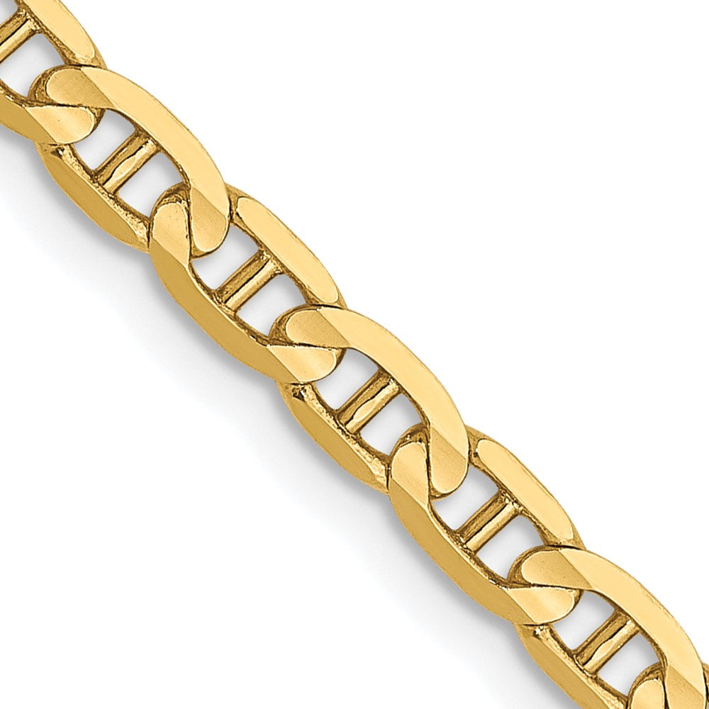 FJC Finejewelers 10 kt Yellow Gold Concave Anchor Chain Bracelet 8 Inches x 3 mm