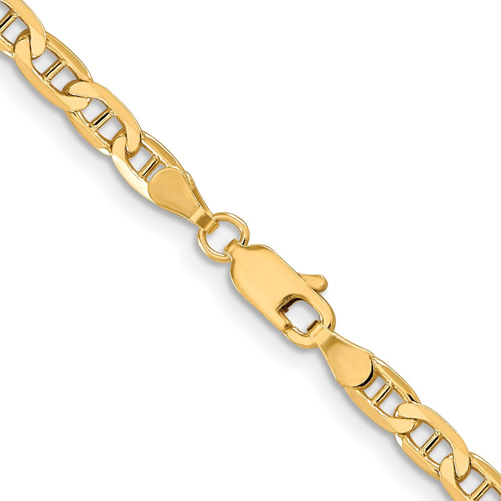 FJC Finejewelers 10 kt Yellow Gold Concave Anchor Chain 18 Inches x 3.75 mm