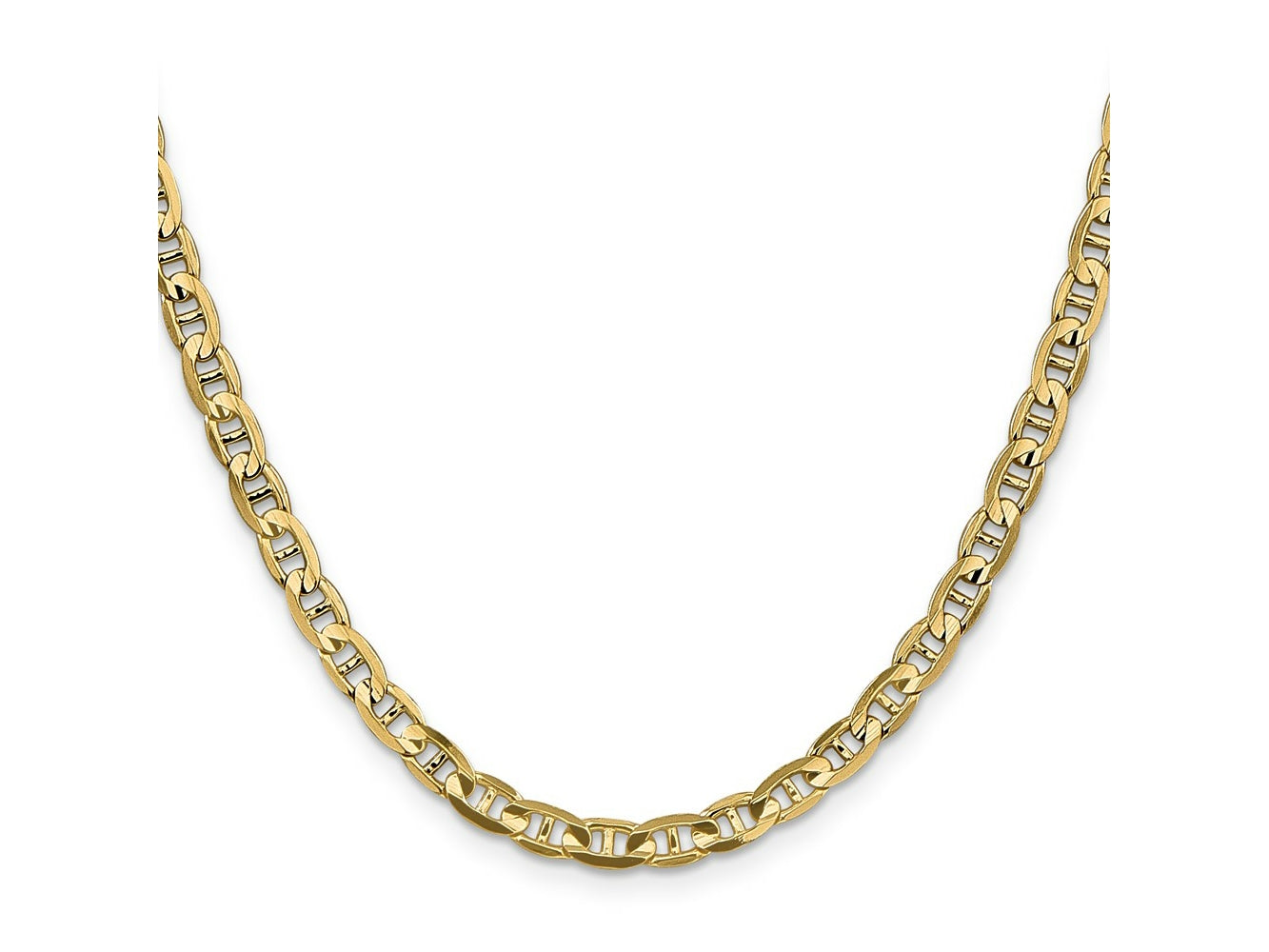 FJC Finejewelers 10 kt Yellow Gold Concave Anchor Chain 20 Inches x 4.5 mm