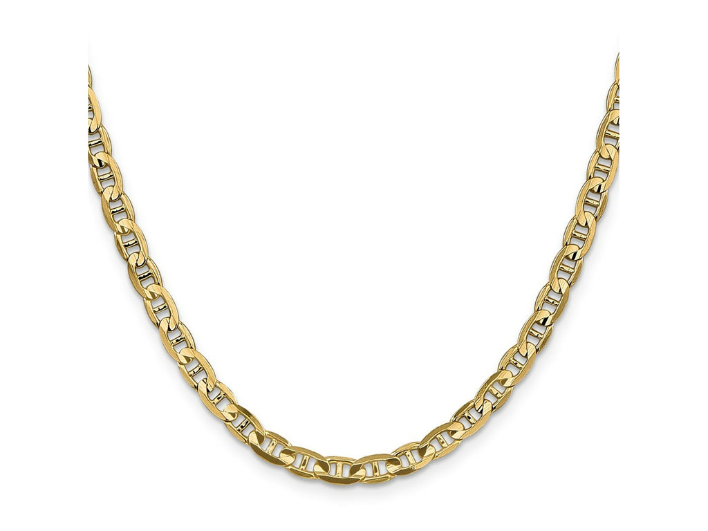 FJC Finejewelers 10 kt Yellow Gold Concave Anchor Chain 22 Inches x 4.5 mm