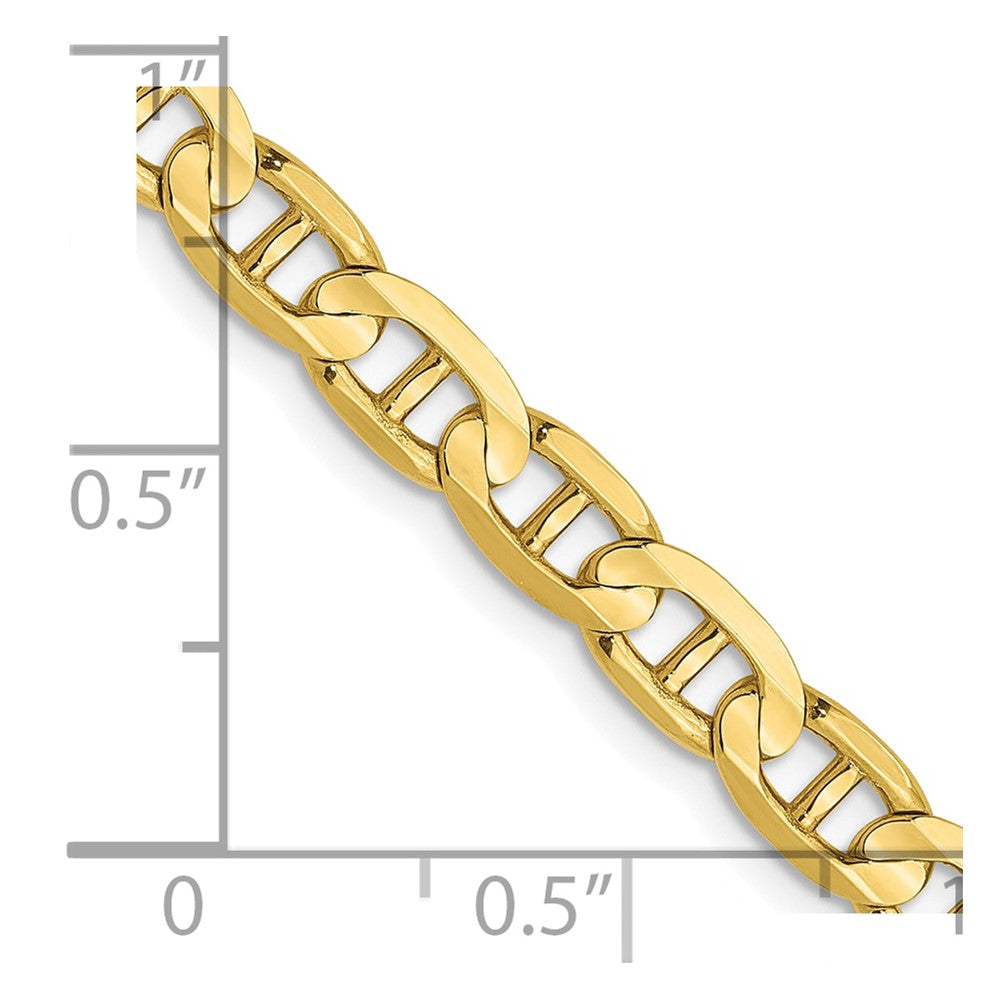 FJC Finejewelers 10 kt Yellow Gold Concave Anchor Chain 24 Inches x 4.5 mm