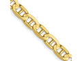 FJC Finejewelers 10 kt Yellow Gold Concave Anchor Chain 24 Inches x 4.5 mm