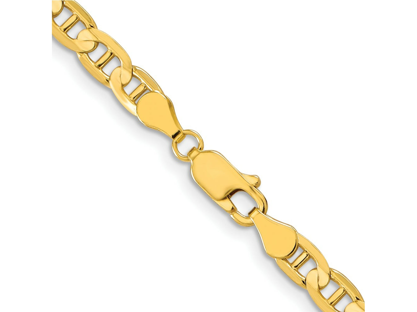 FJC Finejewelers 10 kt Yellow Gold Concave Anchor Chain Bracelet 8 Inches x 4.5 mm