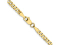 FJC Finejewelers 10 kt Yellow Gold Flat Beveled Curb Chain 16 Inches x 2.4 mm