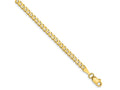 FJC Finejewelers 10 kt Yellow Gold Flat Beveled Curb Chain Bracelet 7 Inches x 2.4 mm