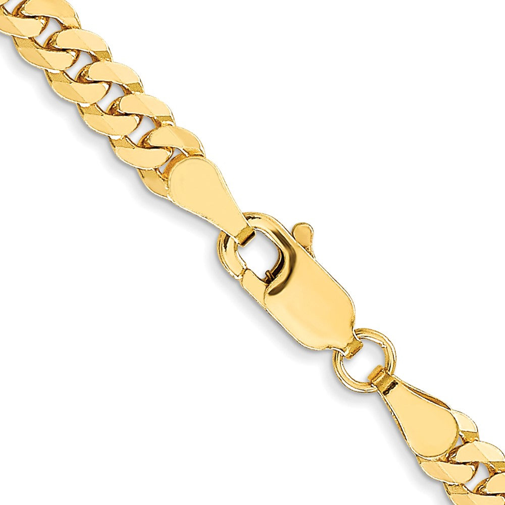 FJC Finejewelers 10 kt Yellow Gold Flat Beveled Curb Chain 22 Inches x 3.9 mm