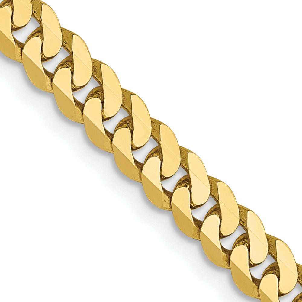 FJC Finejewelers 10 kt Yellow Gold Flat Beveled Curb Chain Bracelet 8 Inches x 3.9 mm