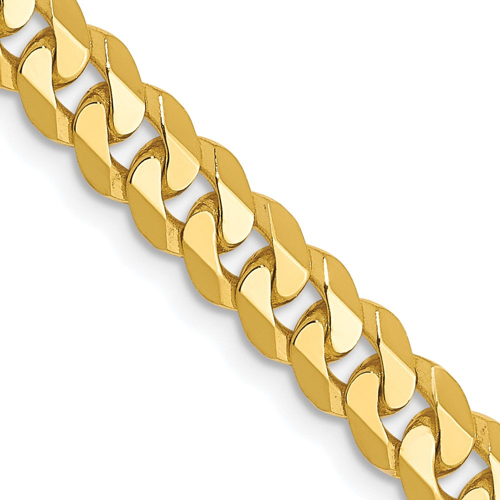 FJC Finejewelers 10 kt Yellow Gold Flat Beveled Curb Chain 22 Inches x 4.6 mm