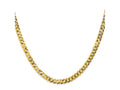 FJC Finejewelers 10 kt Yellow Gold Flat Beveled Curb Chain 22 Inches x 4.6 mm