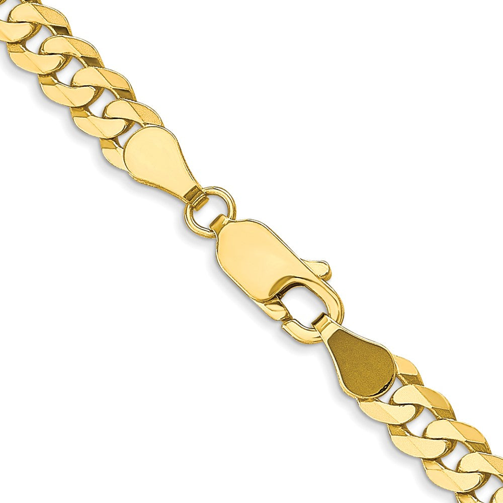 FJC Finejewelers 10 kt Yellow Gold Flat Beveled Curb Bracelet Chain 8 Inches x 4.6 mm