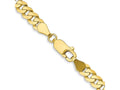 FJC Finejewelers 10 kt Yellow Gold Flat Beveled Curb Chain Bracelet 9 Inches x 4.6 mm