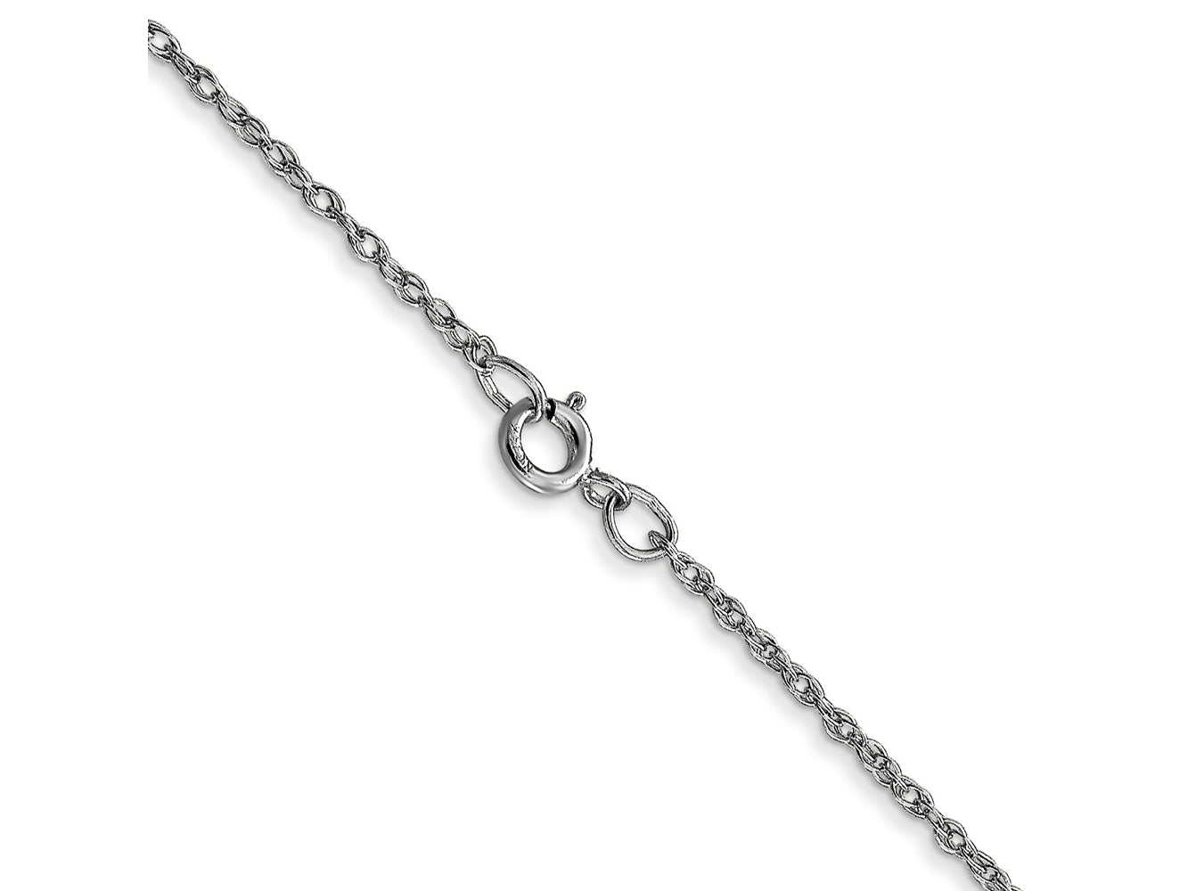 FJC Finejewelers 14 kt White Gold Carded Cable Rope Chain 14 Inches x 0.95 mm