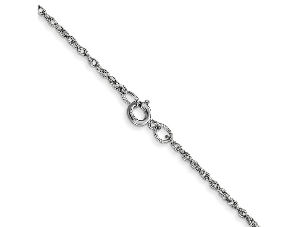 FJC Finejewelers 14 kt White Gold Carded Cable Rope Chain 22 Inches x 0.95 mm
