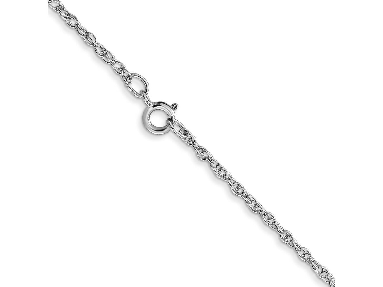 FJC Finejewelers 14 kt White Gold Carded Cable Rope Chain 22 Inches x 1.15 mm
