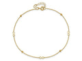 FJC Finejewelers 14 kt Yellow Gold Cable Polished Infinity 9in Plus 1in ext Anklet 9 Inches x 0 mm