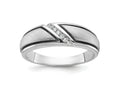 FJC Finejewelers 14 kt White Gold with Black Rhodium Men's Polish/Satin Lab Grown Diamonds Ring