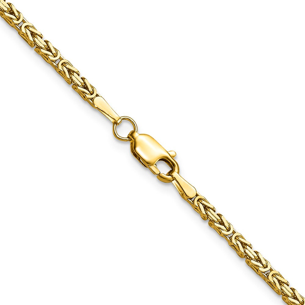 FJC Finejewelers 14 kt Yellow Gold Hand Made Byzantine Chain 22 Inches x 2 mm