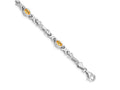 FJC Finejewelers 14 kt White Gold Citrine Bracelet 7 Inches x 5 mm